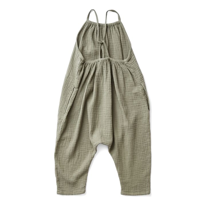 Ines Cotton Muslin Jumpsuit | Olive green- Product image n°6
