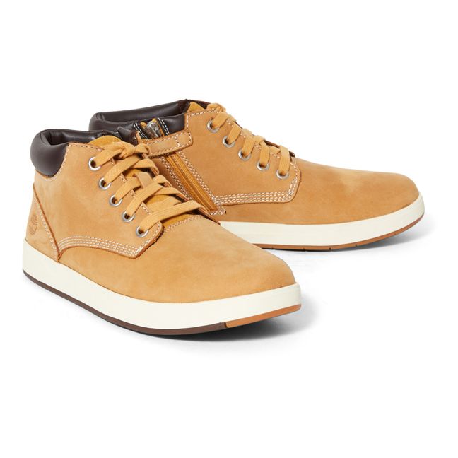 David Square Suede Sneakers Camel