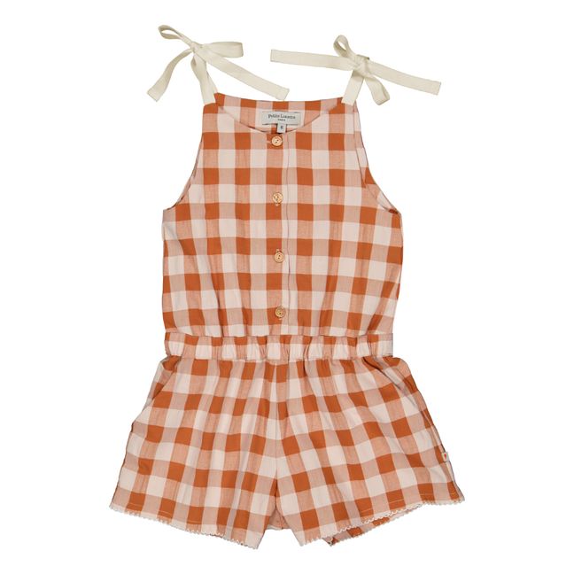 Aphrodite Recycled Fibre Playsuit Rust
