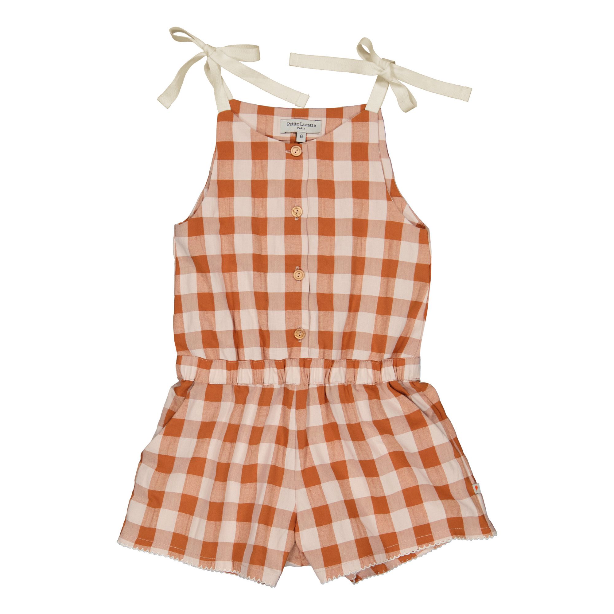 Petite Lucette - Aphrodite Recycled Fibre Playsuit - Rust | Smallable