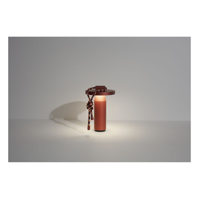 Quasar Tischlampe ohne Kabel | Terracotta