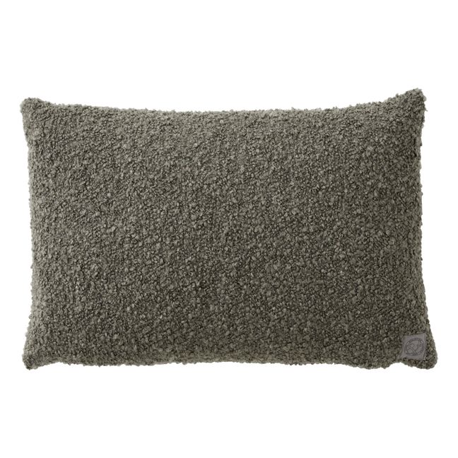 Coussin Collect en soft bouclé  | Beige - Vert