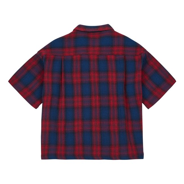 Checked Short Sleeve Shirt Rosso