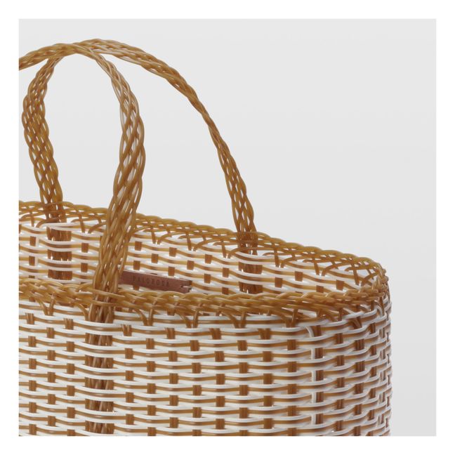 Trama Two-Tone Tote Bag - L | Tabacco
