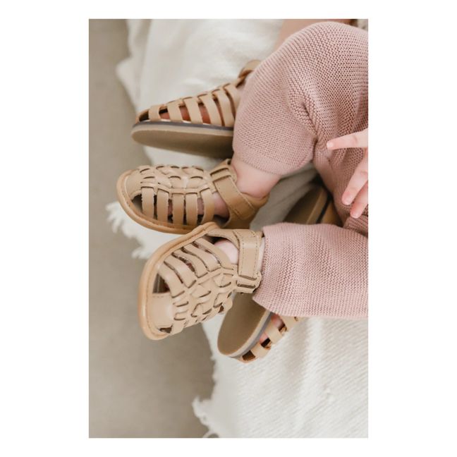 Braided Soft-Sole Sandals | Beige