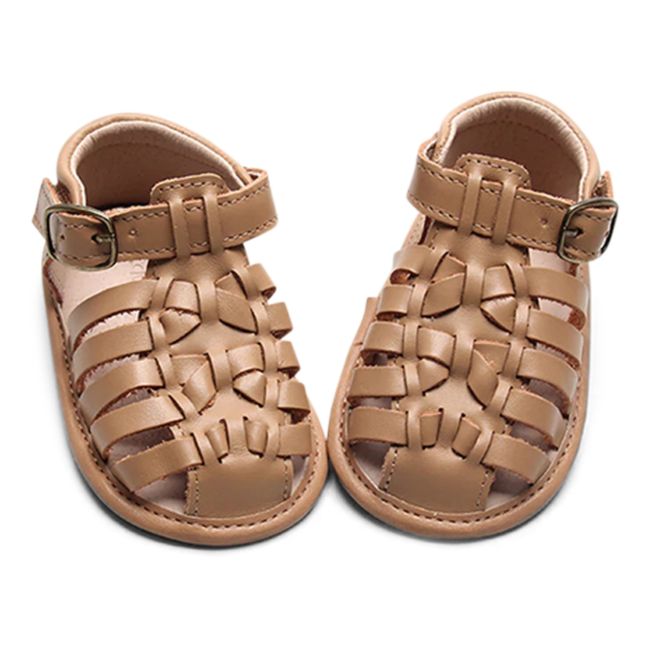 Sandali intrecciati, con suola morbida | Beige