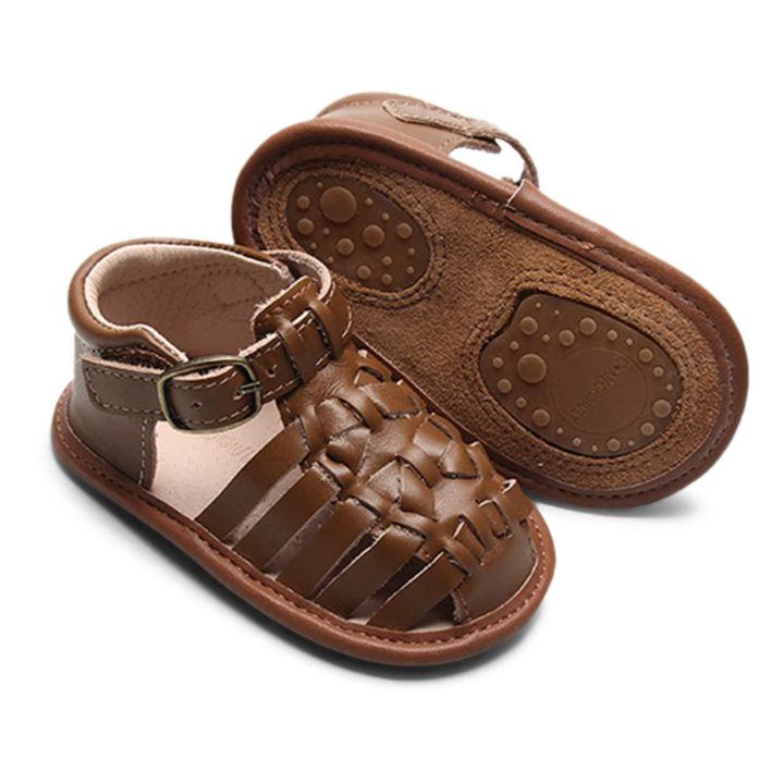 Braided Soft-Sole Sandals | Marrone- Immagine del prodotto n°2