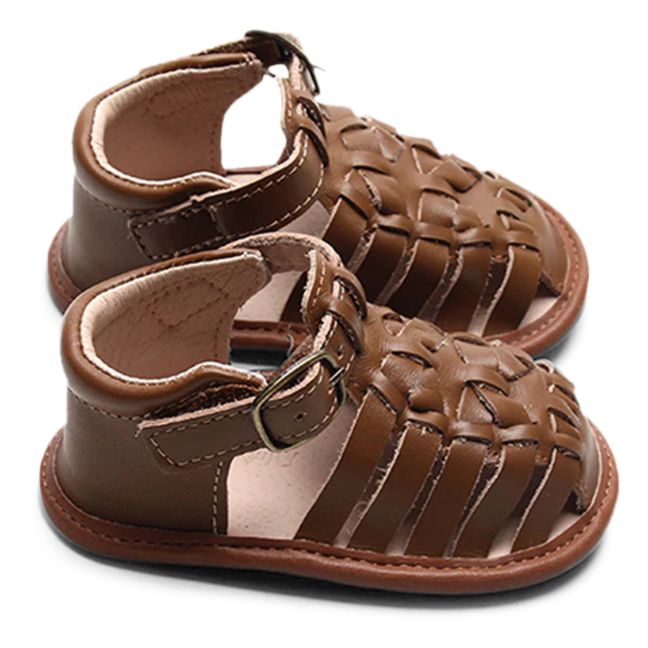 Braided Soft-Sole Sandals | Marrón