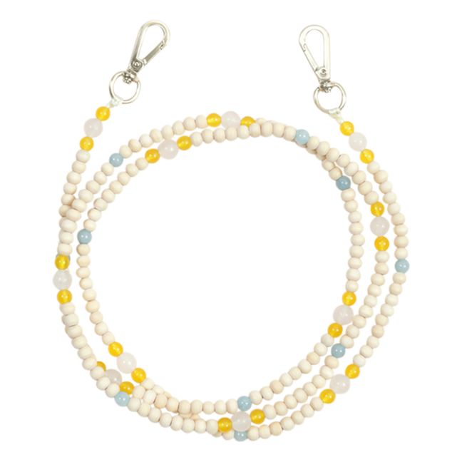 Cordon perle de bois Arielle | Jaune