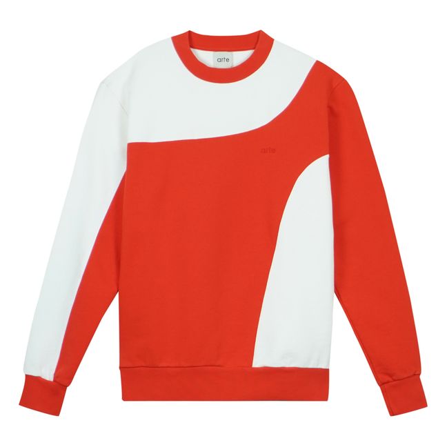 Two-Tone Sweatshirt Red