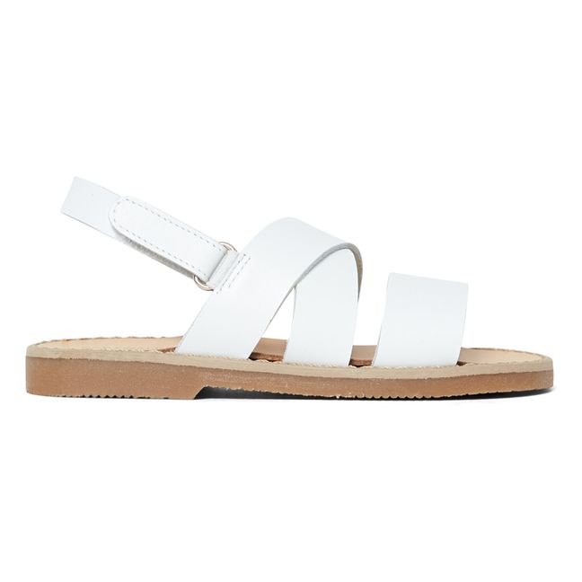 Velcro Strap Sandals | White