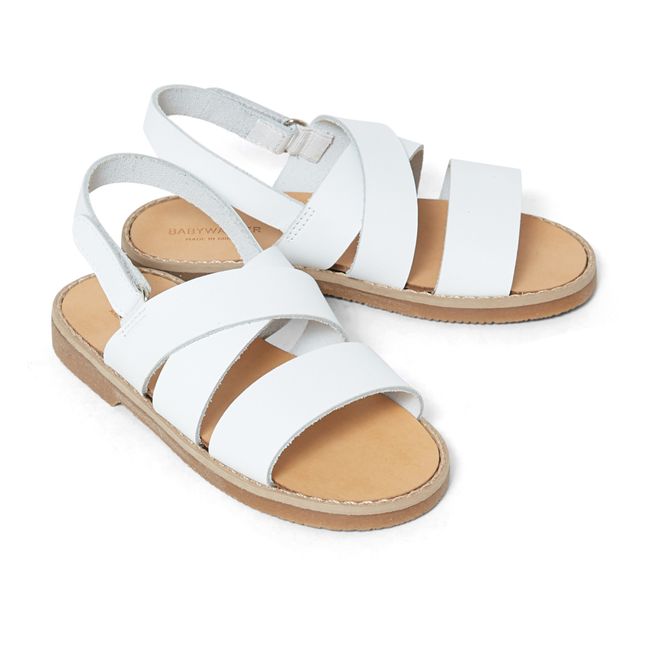 Velcro Strap Sandals Bianco