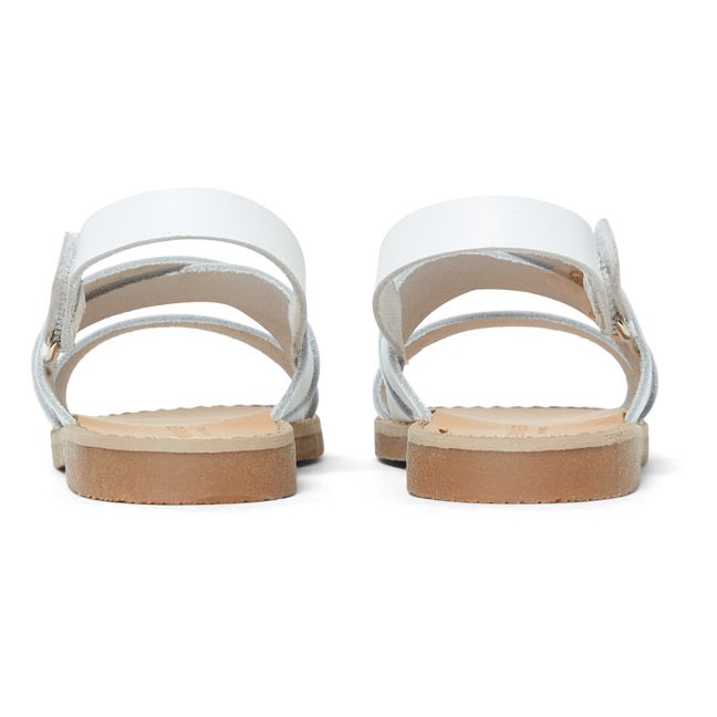 Velcro Strap Sandals | White