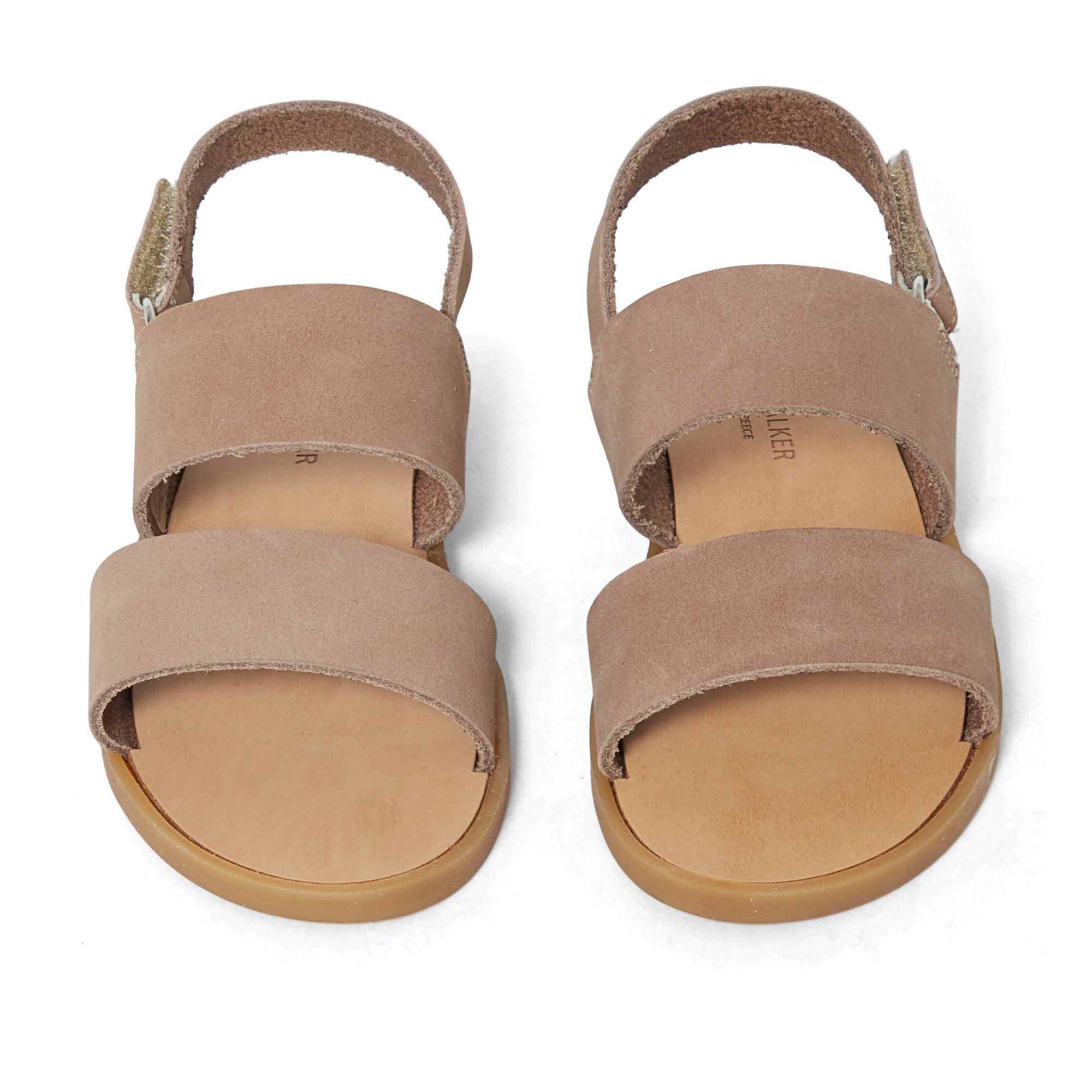 Double Strap Velcro Sandals Beige Babywalker Shoes Baby, Children