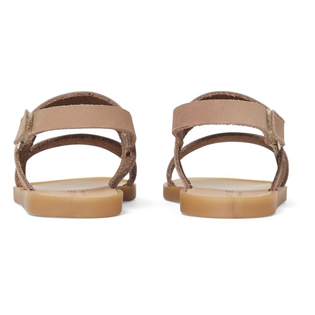 Double Strap Velcro Sandals | Beige