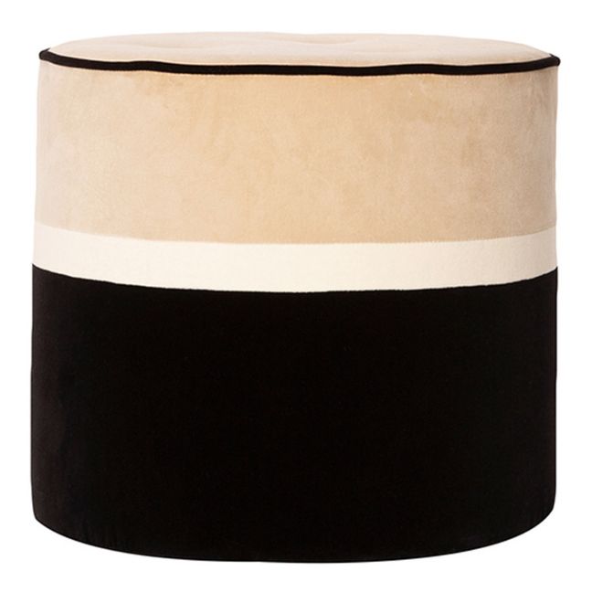 Pouf Léo en velours | Beige