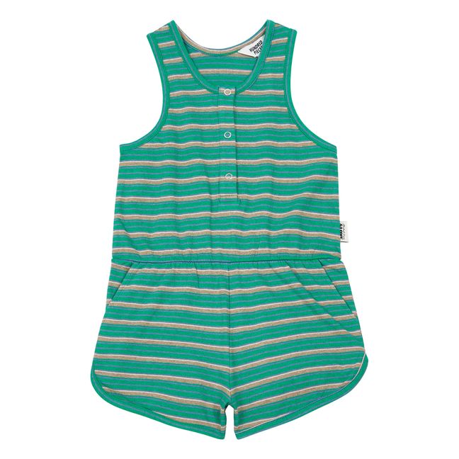 Striped Playsuit Green