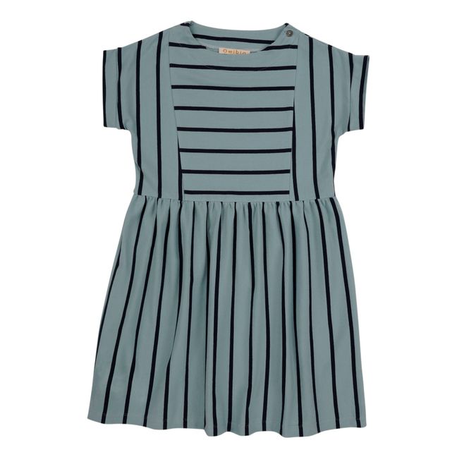 Evelina Organic Cotton Jersey Dress Blu