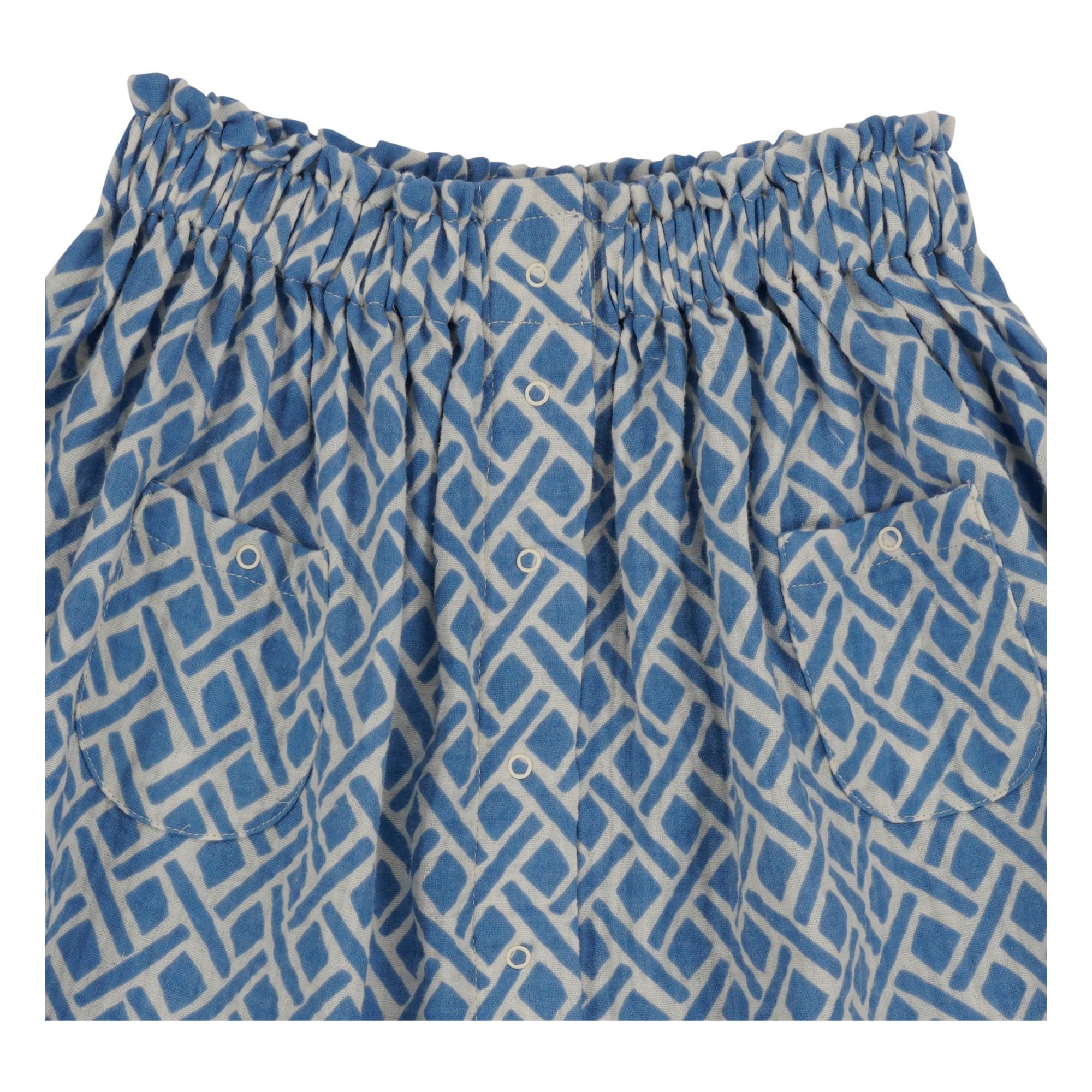 Betty Organic Cotton Muslin Skirt Blue- Product image n°3