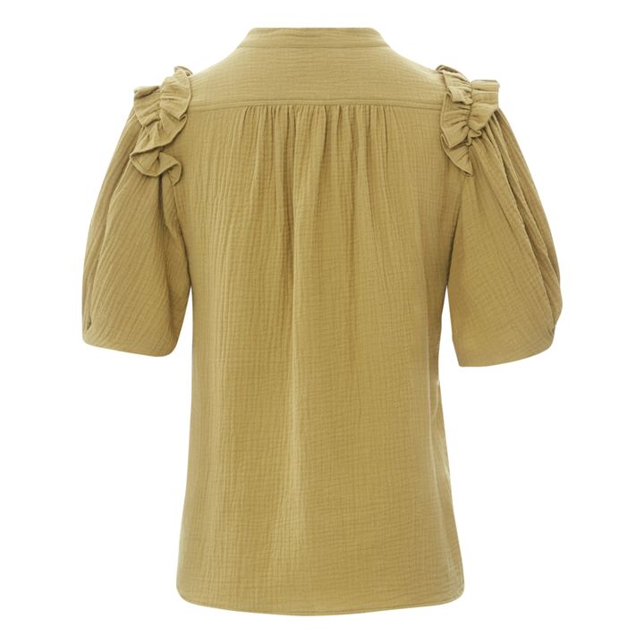 Blusa Harriet gasa de algodón Olive- Imagen del producto n°10