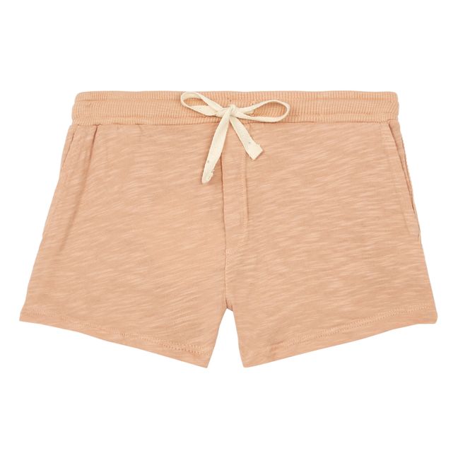 Organic Slub Cotton Shorts Dusty Pink