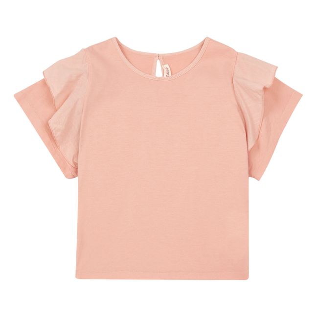 T-Shirt mit Rüschen Rosa