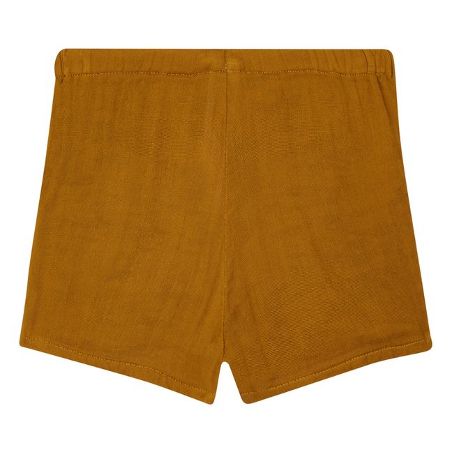 Pantalón corto de algodón orgánico Josi | Dorado