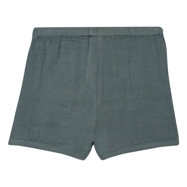 Pantalón corto de algodón orgánico Josi Azul