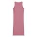 Long Organic Cotton Ribbed Dress Dusty Pink- Miniature produit n°2
