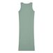 Long Organic Cotton Ribbed Dress Sage- Miniature produit n°2