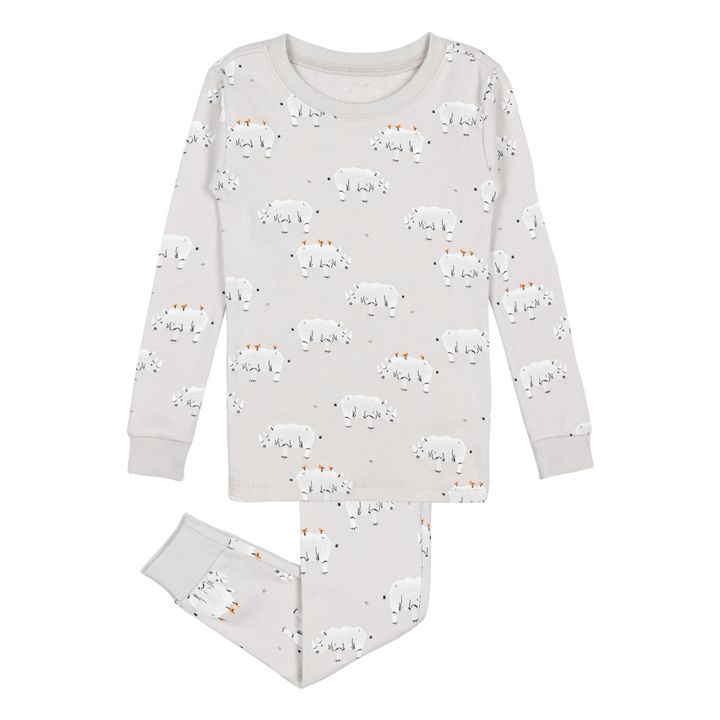 Long Sleeve Rhinoceros Pyjamas Grey- Product image n°0