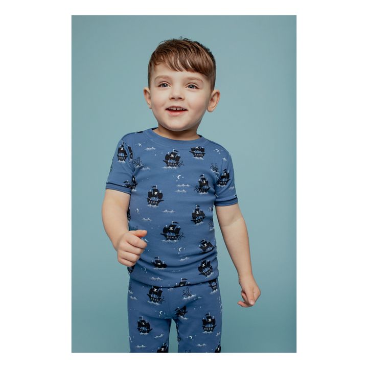 Pyjama Deux Pièces Pirates Bleu- Image produit n°1