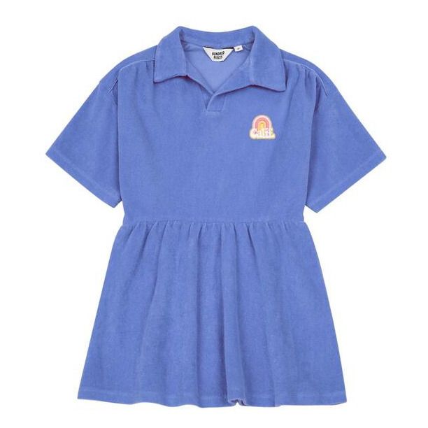 Organic Terry Cloth Dress Blue- Product image n°0