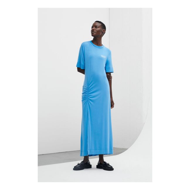 Software Jersey Stetch Split Dress Azul Mar