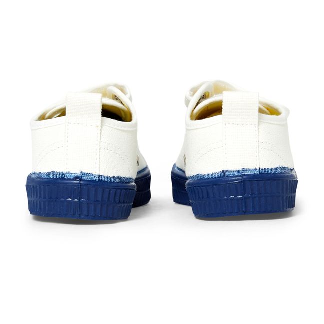 Vegan Bicolour Velcro Sneakers Navy blue