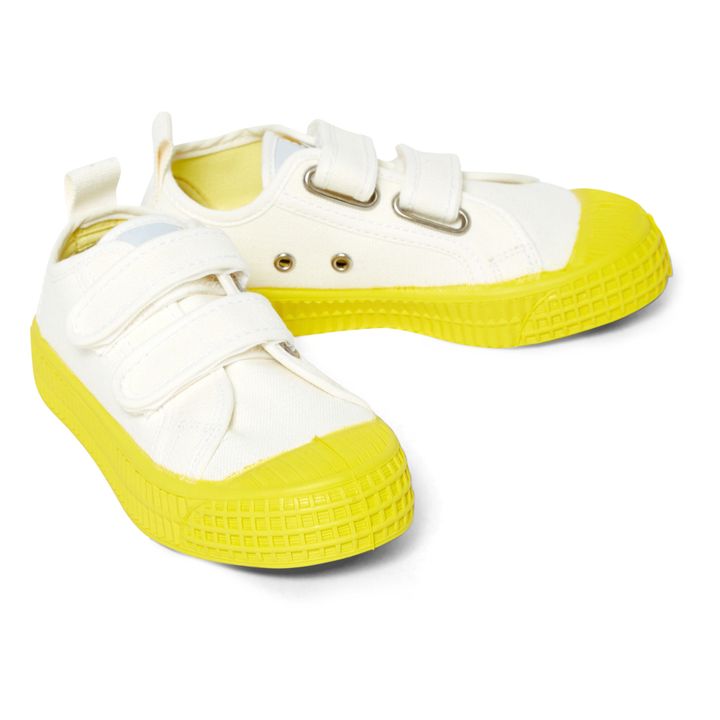 Star Two-Tone Velcro Sneakers | Yellow- Product image n°1