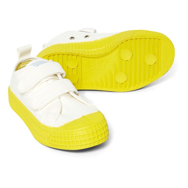 Star Two-Tone Velcro Sneakers | Yellow