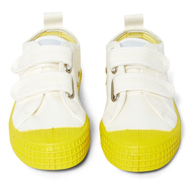 Star Two-Tone Velcro Sneakers Amarillo