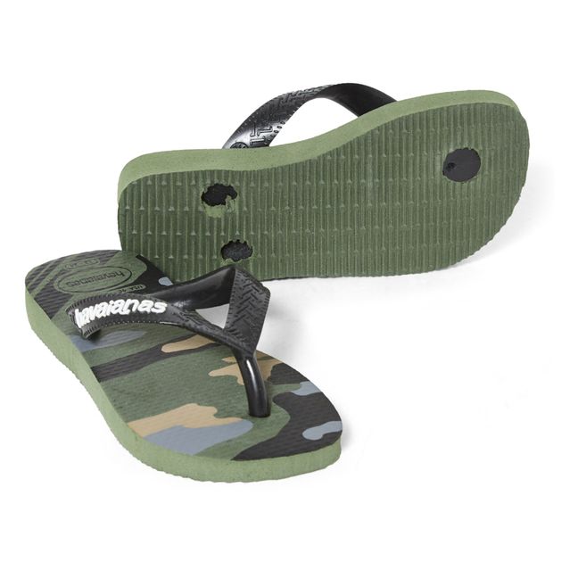 Top Camouflage Flip Flops | Khaki