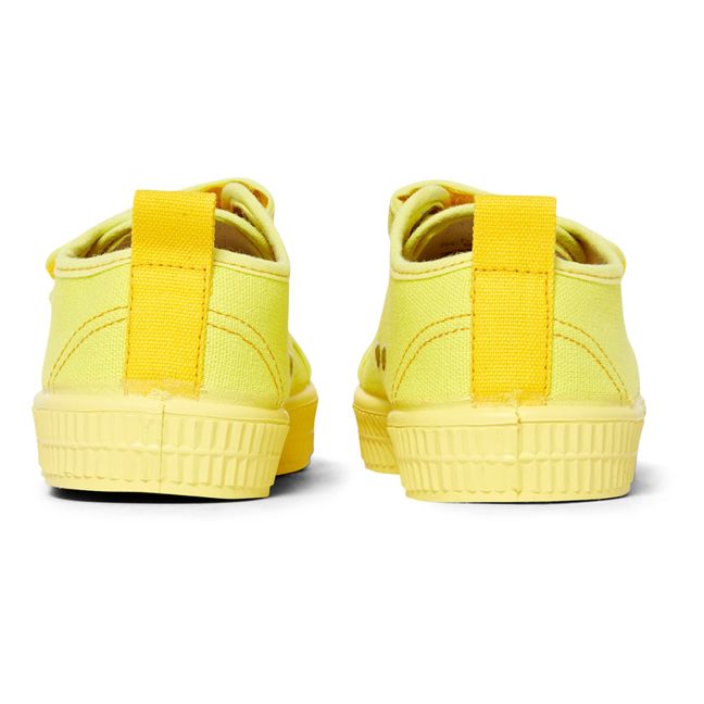 Star Master Contrast Stitch Velcro Sneakers Zitronengelb