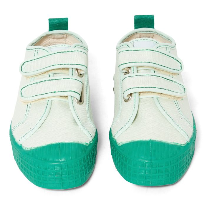 Star Master Contrast Stitch Velcro Sneakers | Green water- Product image n°3