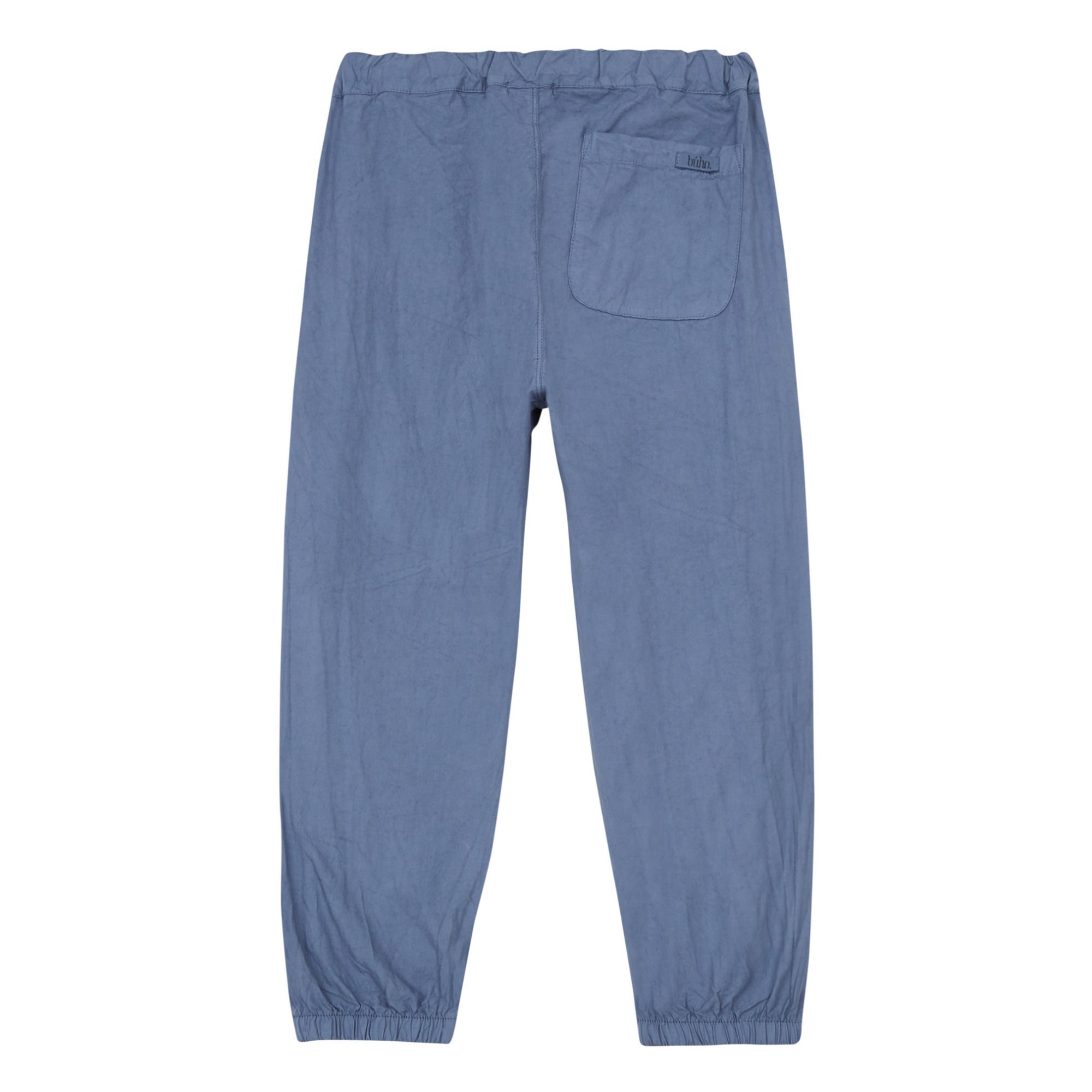 Pantalon Popeline Coton Bio Bleu- Image produit n°1