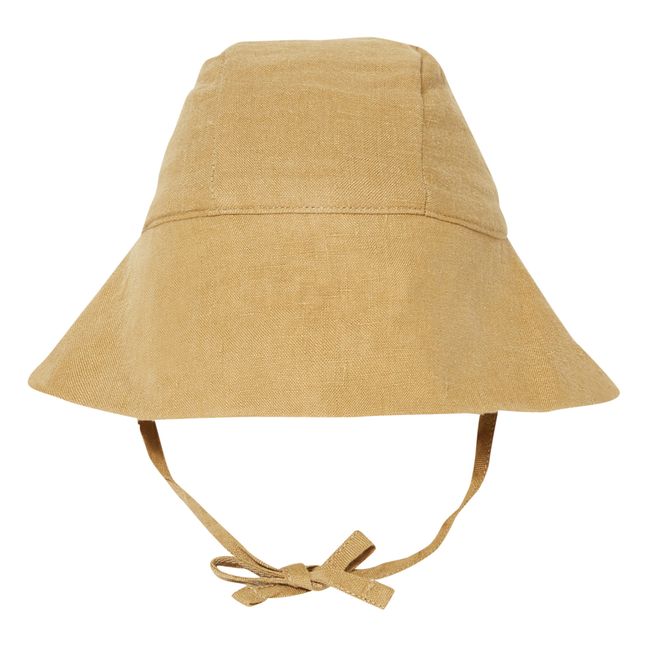 Organic Linen Bucket Hat Kamelbraun
