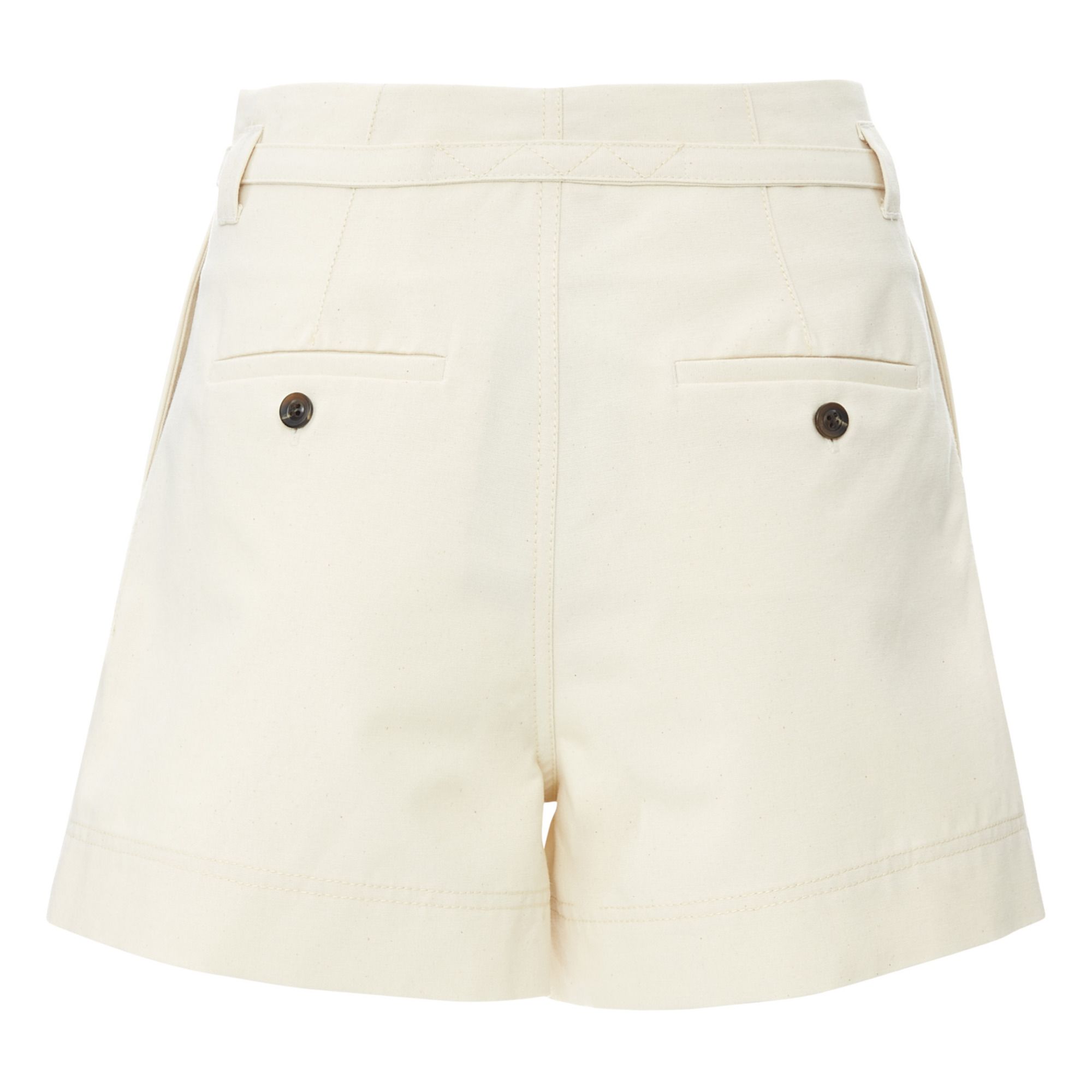 Canvas Polo Shorts Ecru Soeur Fashion Adult