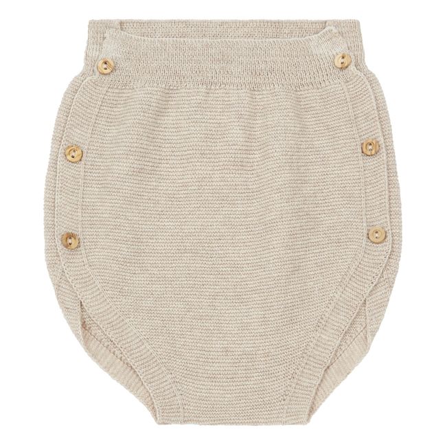 Organic Cotton Knitted Bloomers Beige
