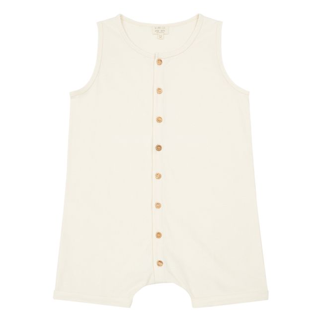 Combishort Coton Bio Boutonné | Ecru