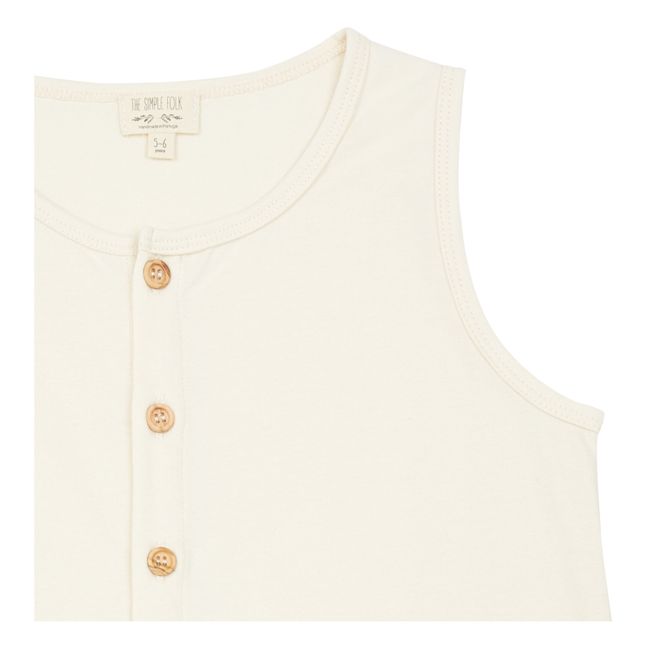 Combishort Coton Bio Boutonné | Ecru