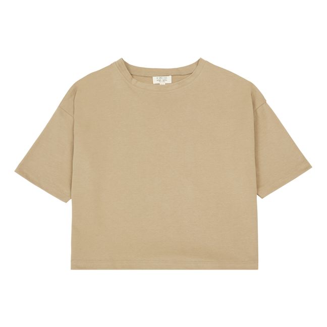 T-Shirt Coton Bio Oversize Beige