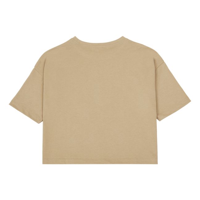T-Shirt Bio-Baumwolle Oversize  Beige
