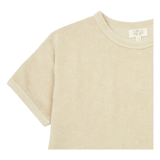 Organic Cotton Terry Cloth T-shirt Crudo